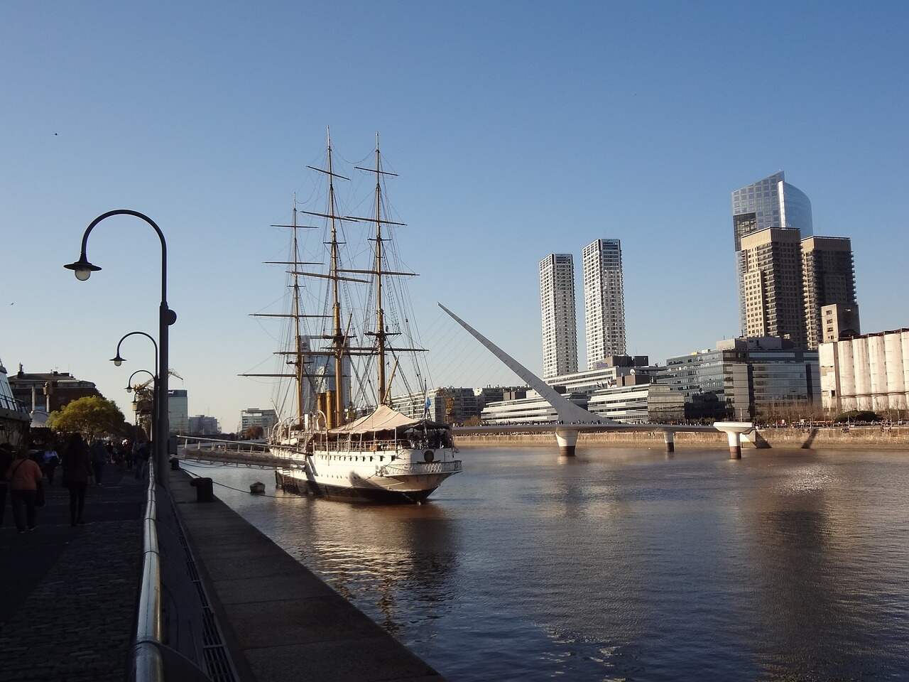 A view of a harbor in Buenos Aires